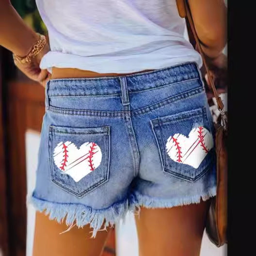 Shorts en Jean Femme avec Ourlet Effiloché et Look Délavé Décontracté Chic & Stil
