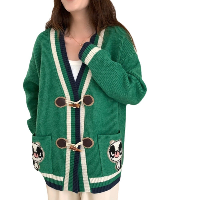 Knitted jacket for women with unique embroidery details Lune London