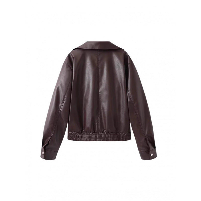 Fashion faux leather jacket for women with refined cut Lune London
