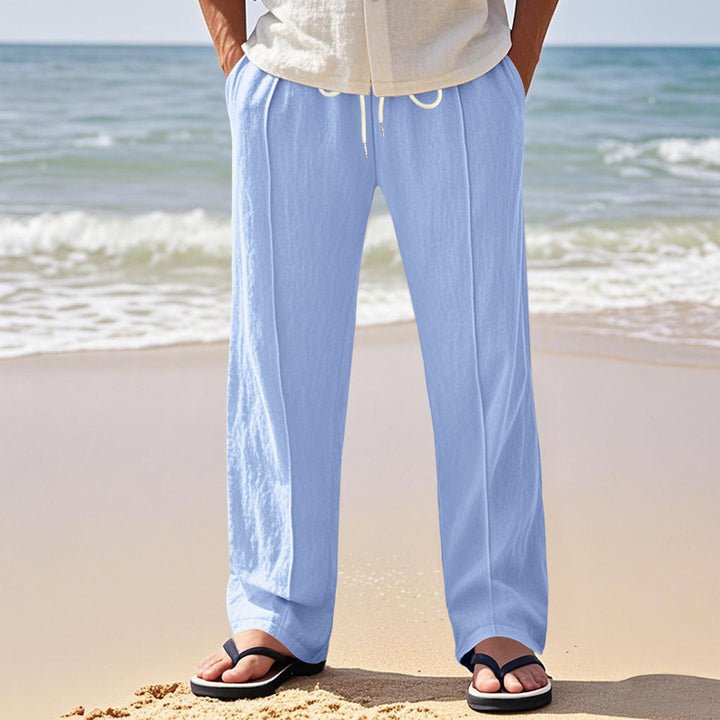 Casual beach pants for men with elastic waist and practical side pockets Lune London