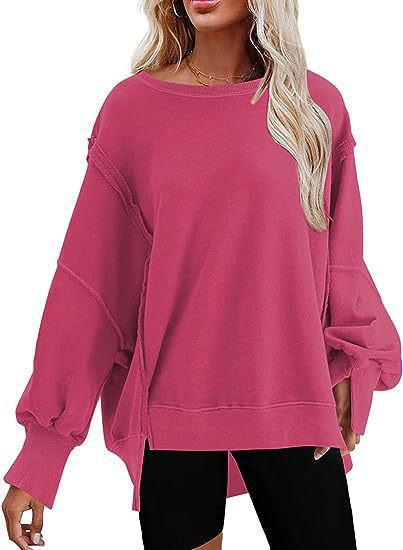 Ladies Oversized Sweatshirt with Balloon Sleeves Lune London