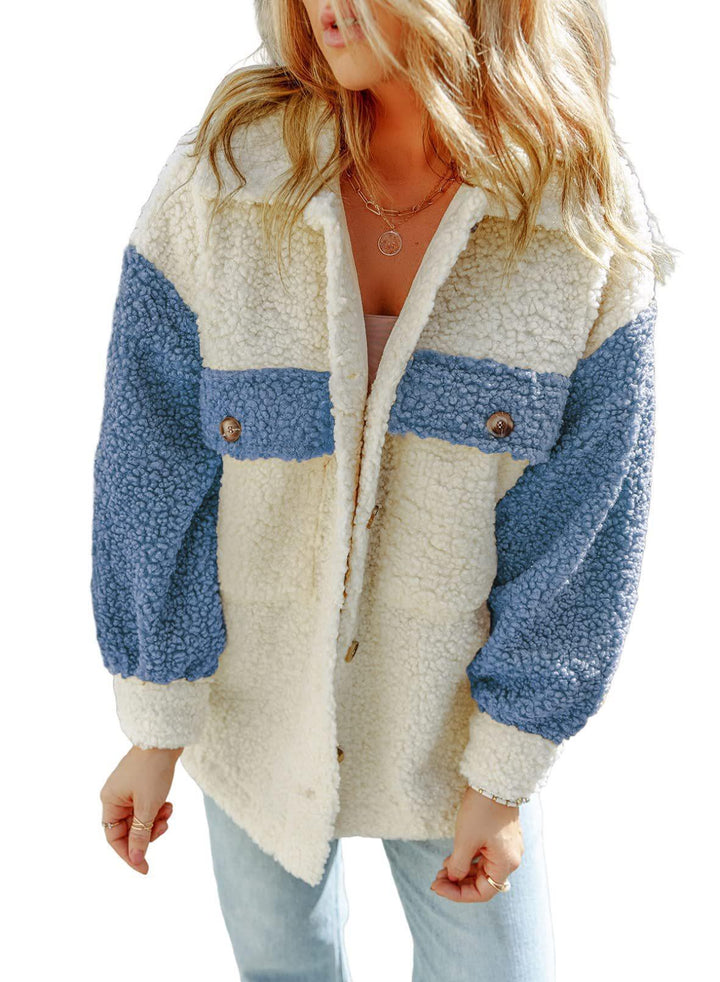 Ladies Comfortable Fleece Jacket with Snap Buttons Lune London