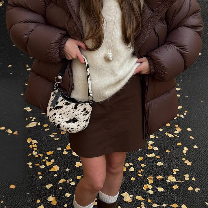 Oversized women's down jacket with high collar and pockets Lune London
