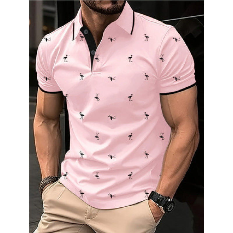 Lune London men's printed leisure polo shirt