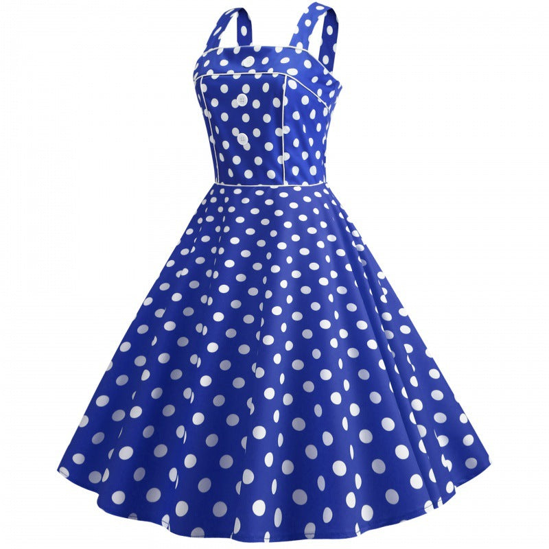 Robe swing pour femmes avec un design de pois ludique Chic & Stil