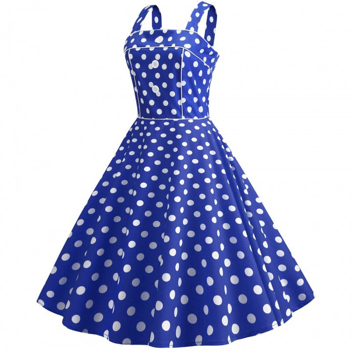 Robe swing pour femmes avec un design de pois ludique Chic & Stil