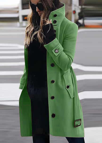 Elegant trench coat for women with high collar and practical pockets Lune London