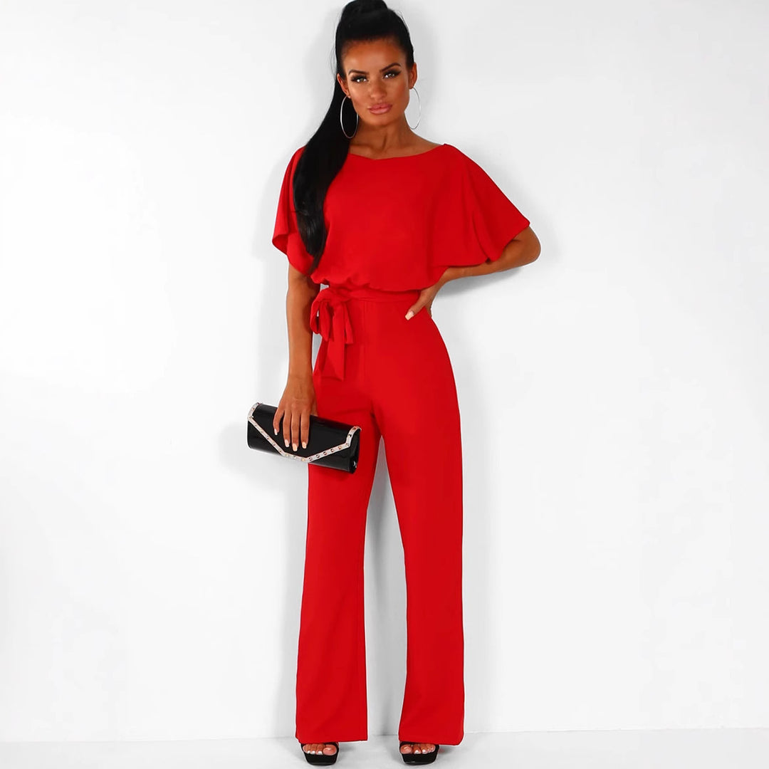 Wide overalls for women with a stylish belt Lune London