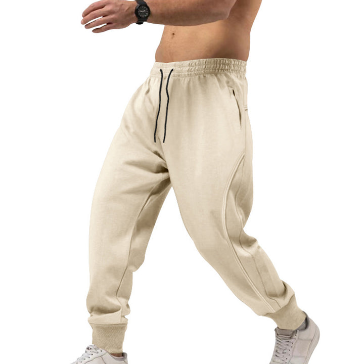 Men's athletic fitness jogging pants with pockets and elastic waistband Lune London