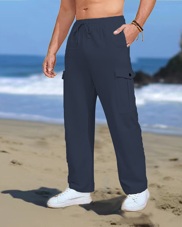 Men's cargo pants with convenient pockets and elastic waistband Lune London