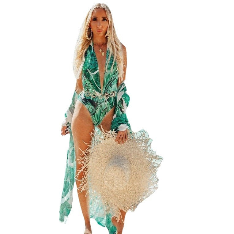 Women Tropical Print Beach Dress Lune London
