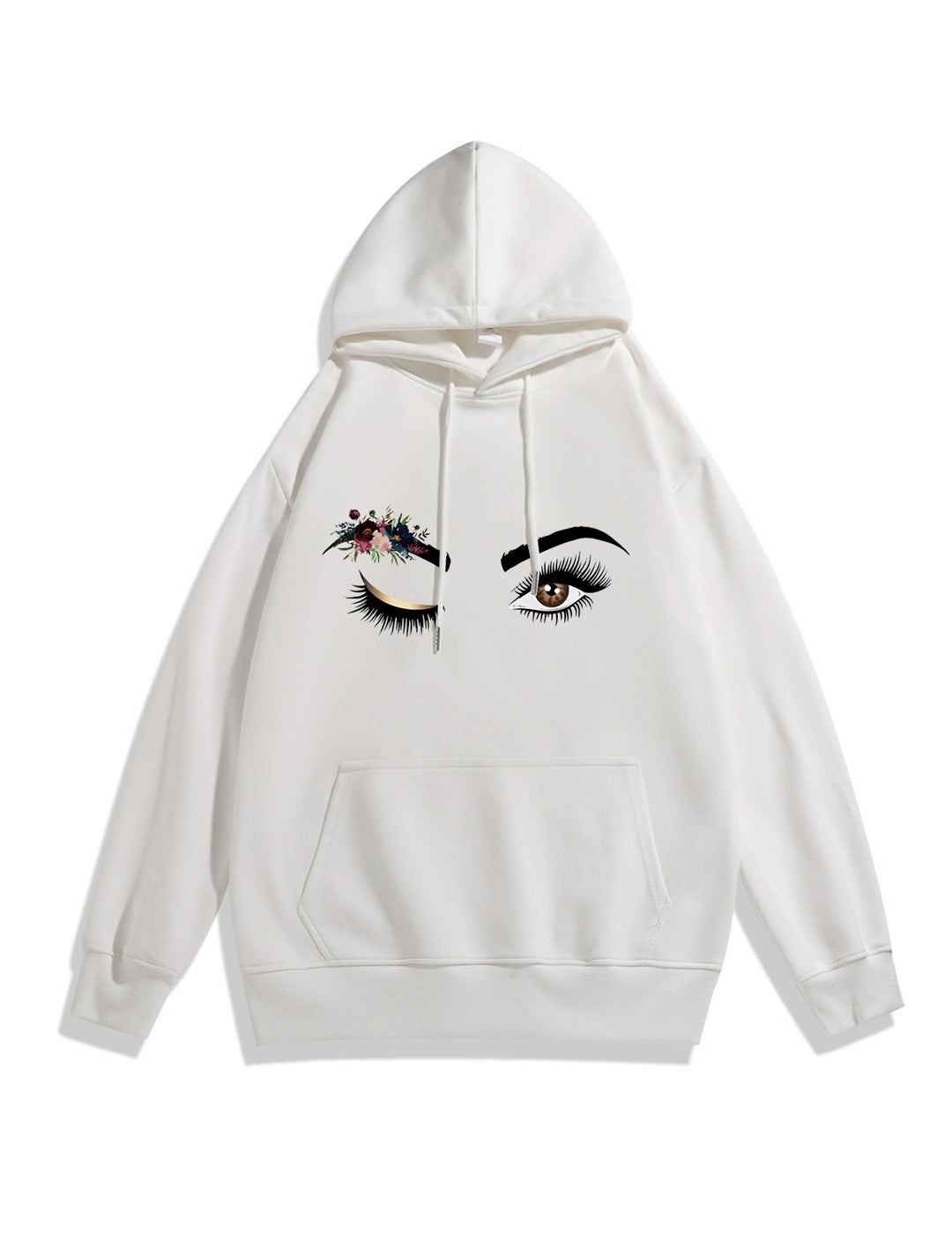 Ladies Hoodie with Creative Eye Motif Chic & Stil