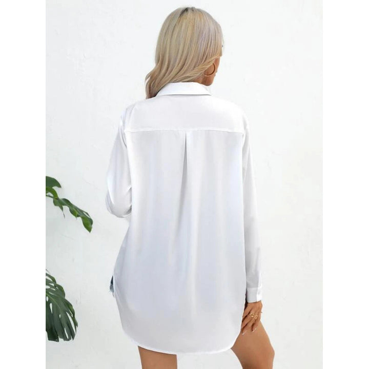 Ladies elegant long sleeve shirt in breathable cotton Lune London