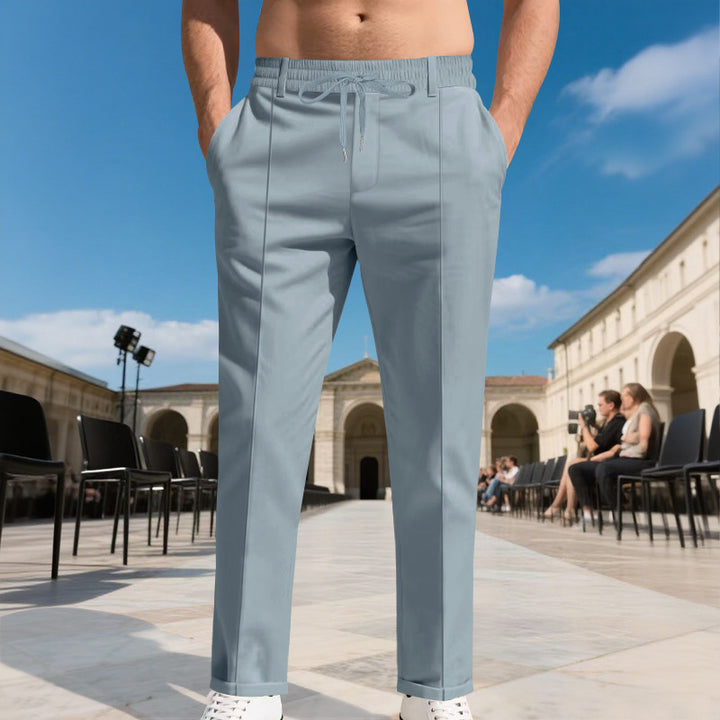 Men's elegant casual pants with elastic waistband and modern pockets Lune London