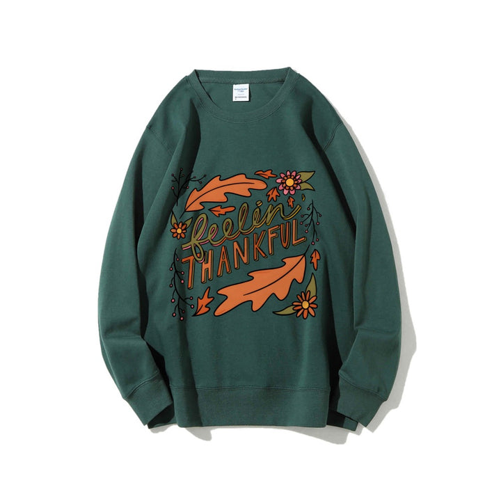 Sweat-shirt femme avec motif automnal coloré et lettrage inspirant Chic & Stil