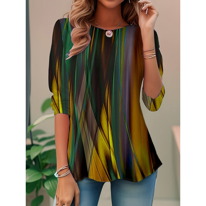 Blouse for women with abstract pattern and relaxed fit Lune London