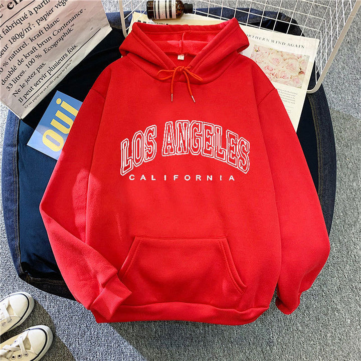 Women's hoodie with large Los Angeles lettering Chic & Stil