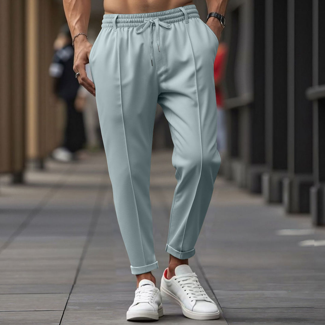 Casual men's jogger pants with elastic waistband and practical side pockets Lune London