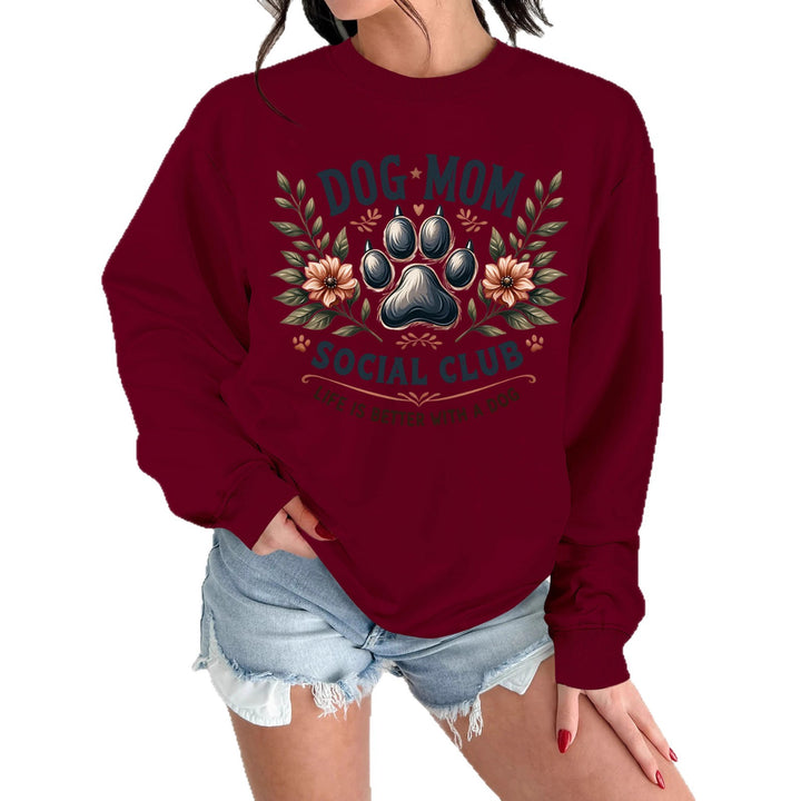 Sweatshirt pour femmes avec motif de chien tendance et impression améliorée Chic & Stil