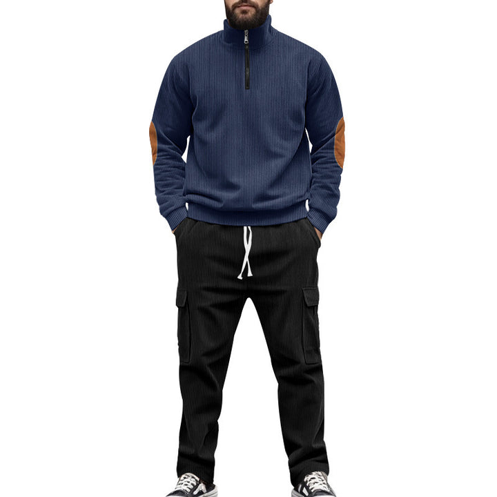 Sweater for men with a high collar and contrasting details Lune London