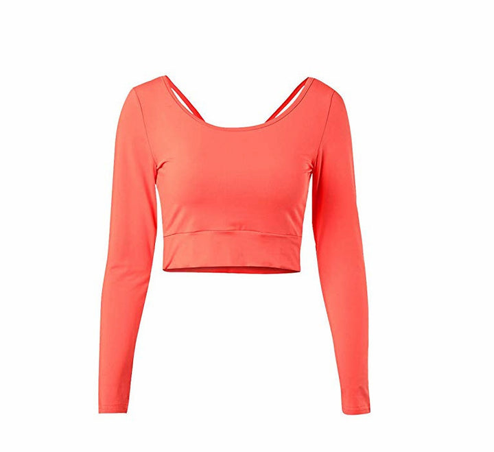 Women's short sporty top with unique back design Lune London