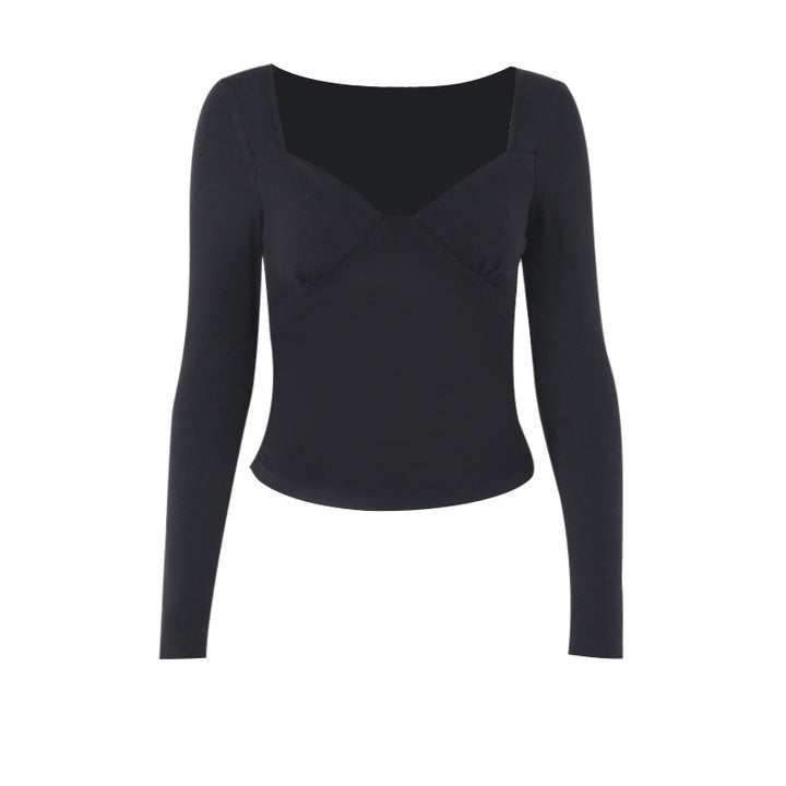 Ladies Long Sleeve Deep V-Neck Chic and Stylish Body