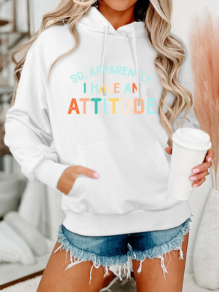 Sweat à capuche pour femmes avec lettrage créatif et coupe décontractée Chic & Stil