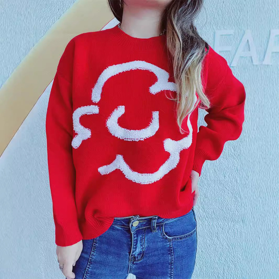 Pull femme décontracté avec impression graphique Chic & Stil