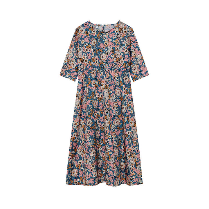 Chic and stylish flowy floral midi dress for women