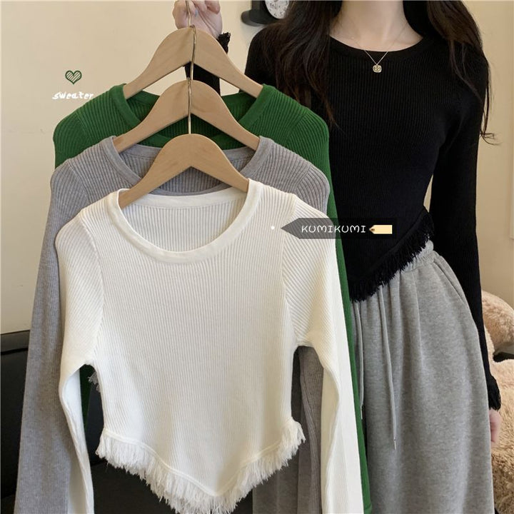 Pull tricoté pour femme avec franges Chic & Stil