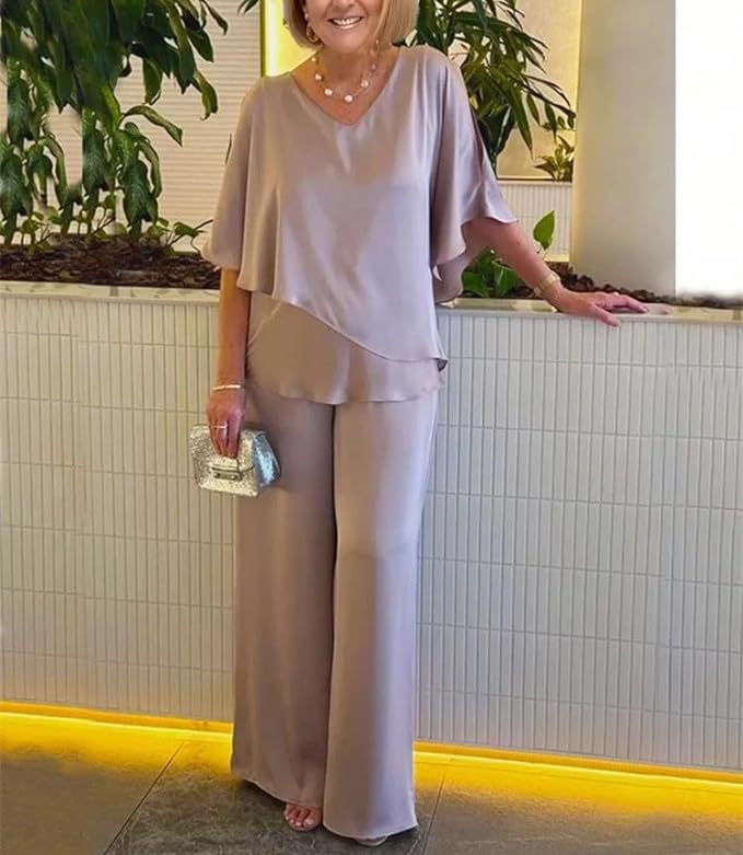 Women Elegant Floating Chic Jumpsuit Set
