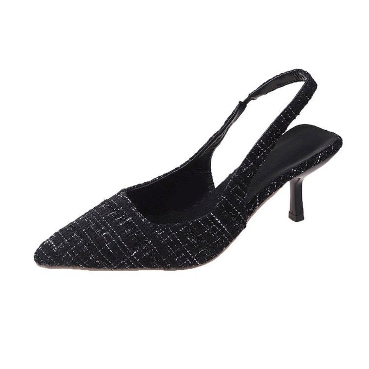 Women's Slingback Pumps with Elegant Fabric Mix and Fashionable Heel Chic und Stil