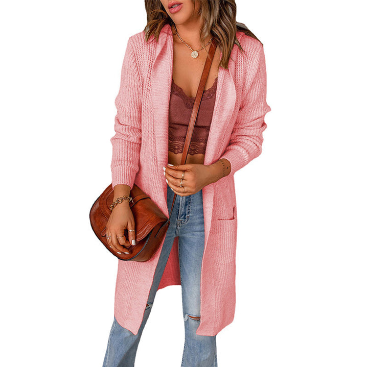 Oversized casual style women's knit jacket with pockets Lune London