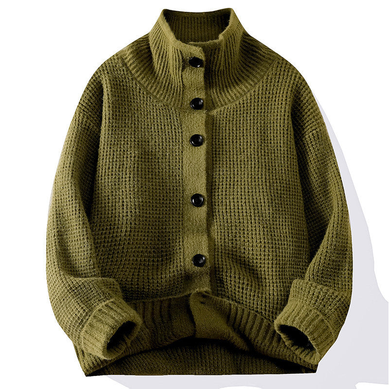 Knitted jacket for women with structured design and button placket Lune London