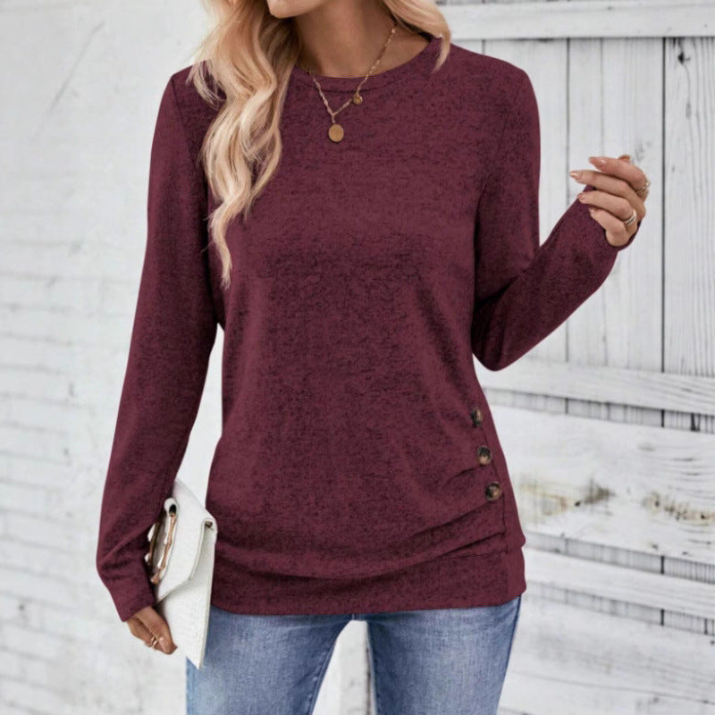 Fashionable women's top with button detail on the sides Lune London