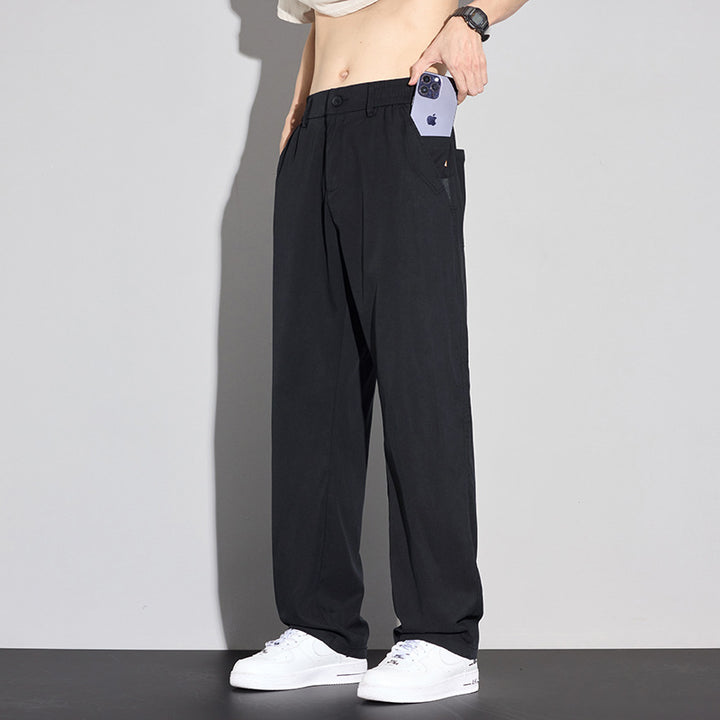 Pantalon décontracté stretch pour hommes avec poches polyvalentes et tissu respirant Lune London