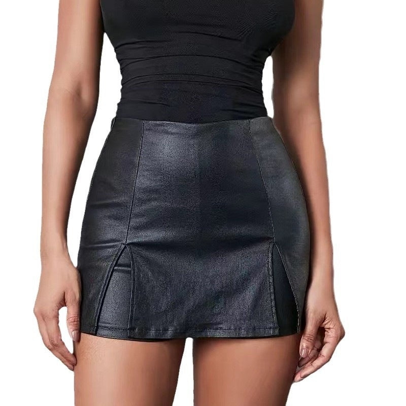 Designer mini skirt for women with a modern cut and stylish side slits Lune London