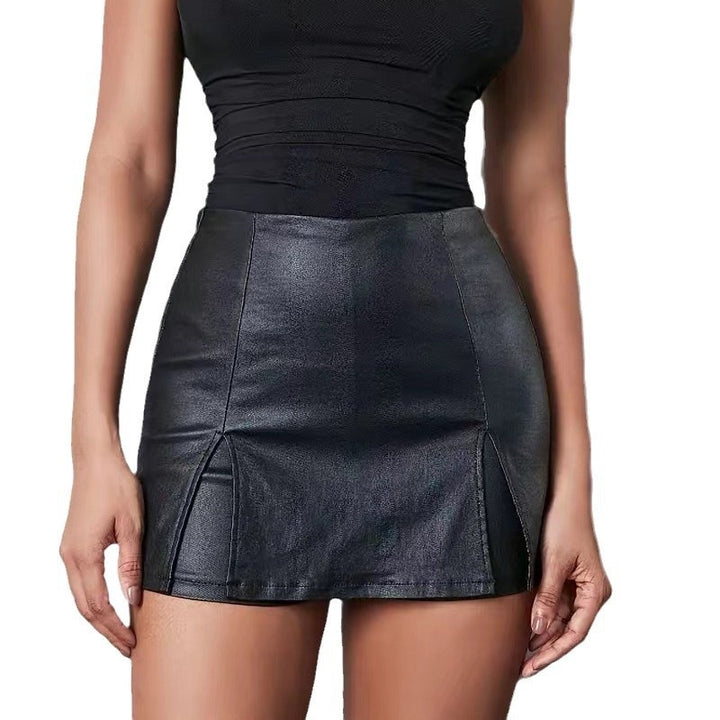 Designer mini skirt for women with a modern cut and stylish side slits Lune London