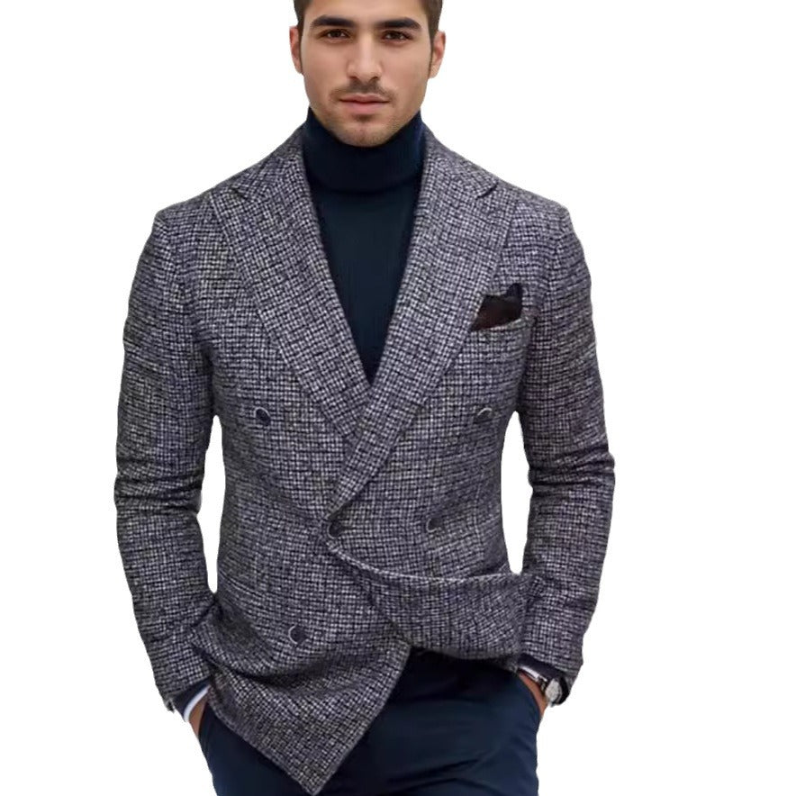 Men's Elegant Checkered Blazer Lune London