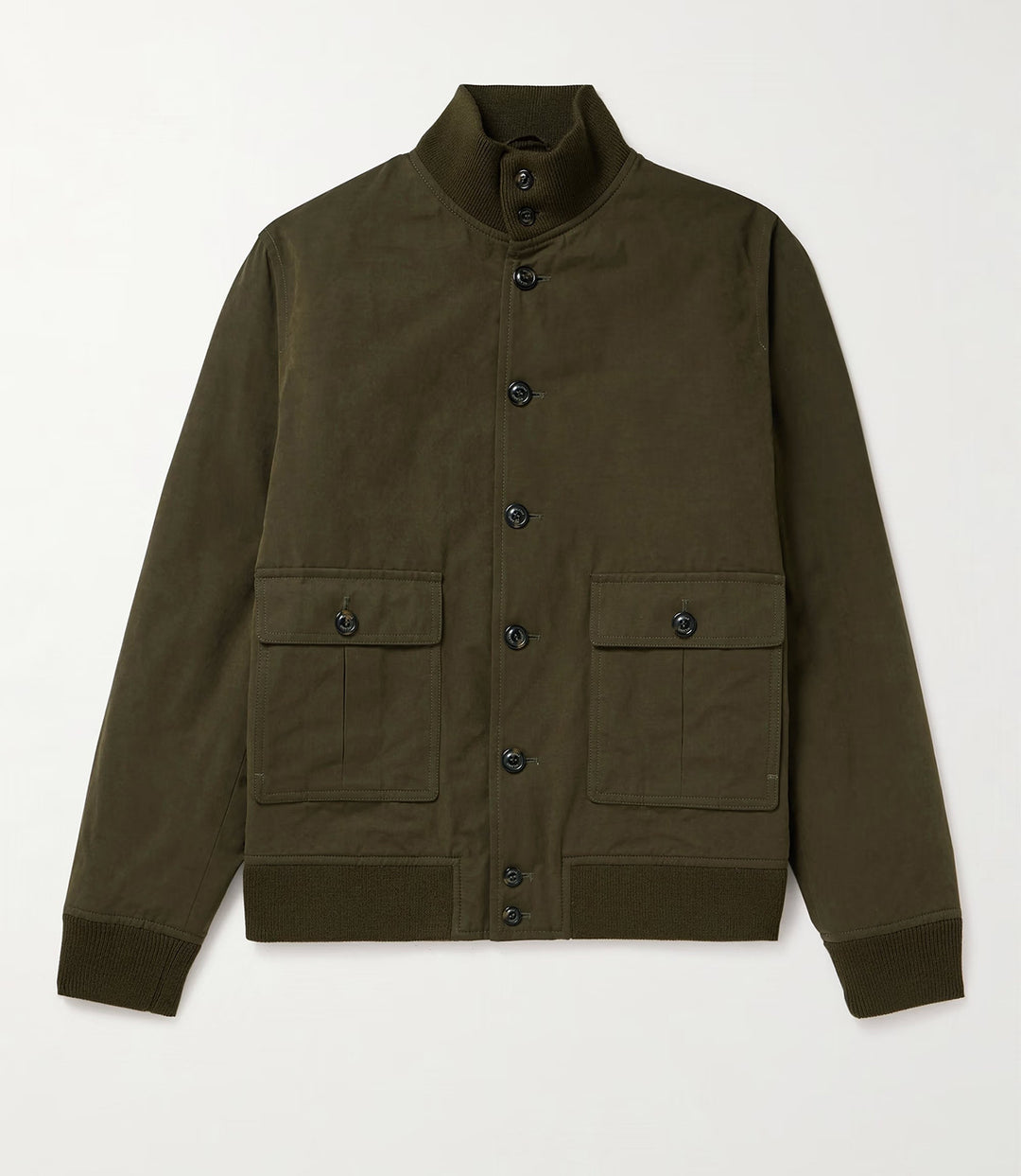 Functional utility jacket for men with high collar and flap pockets Lune London