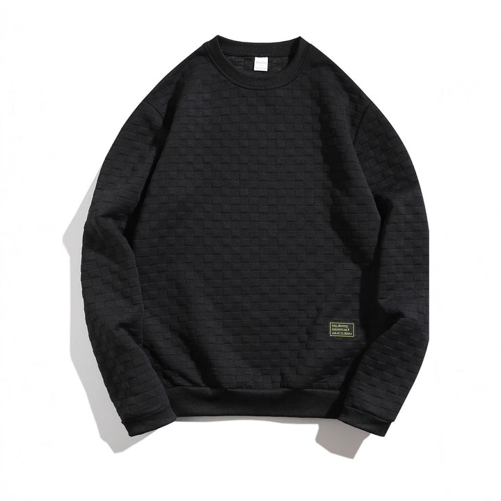 Casual structured sweater for men with round neck and elastic cuffs Lune London