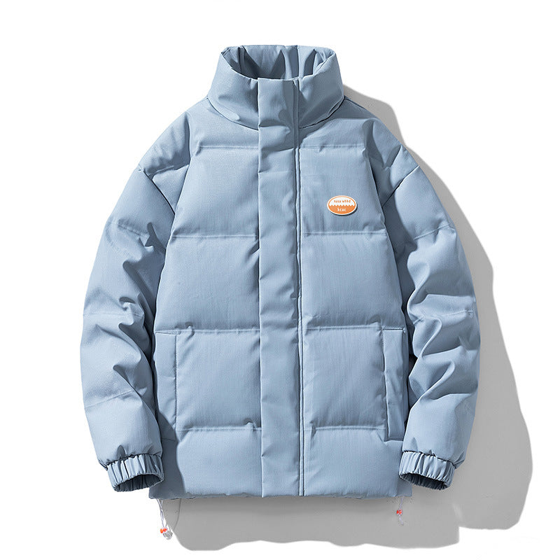 Lady insulated down jacket with high collar and side piped pockets Lune London