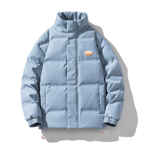 Lady insulated down jacket with high collar and side piped pockets Lune London