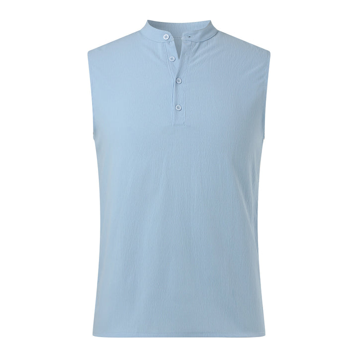 Men's Henley tank top in breathable and lightweight material Lune London