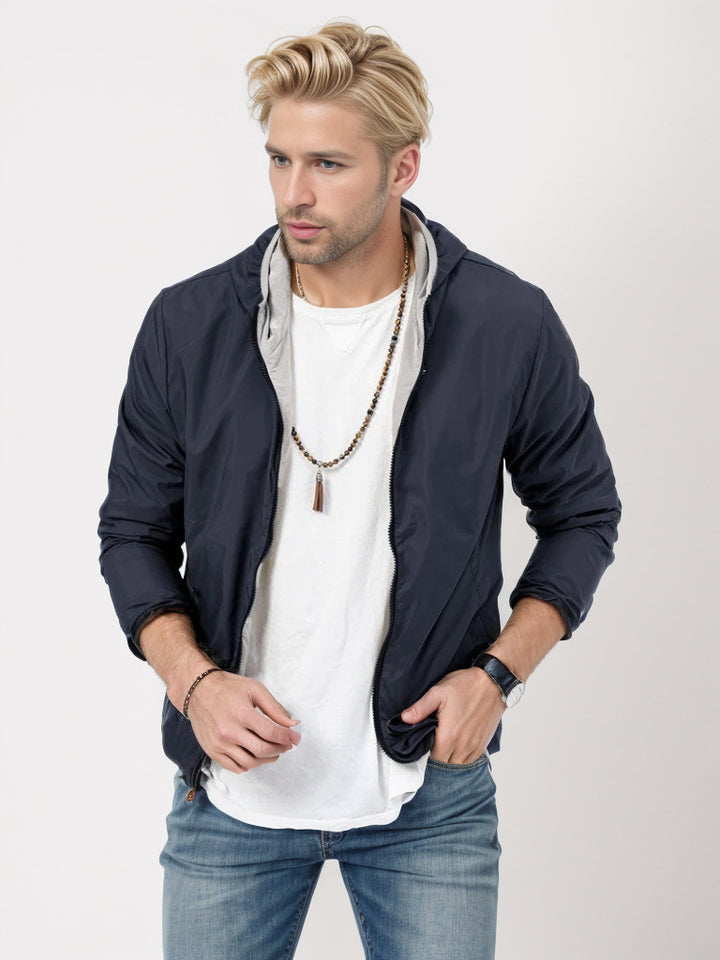 Lightweight transition jacket for men with practical pockets Lune London