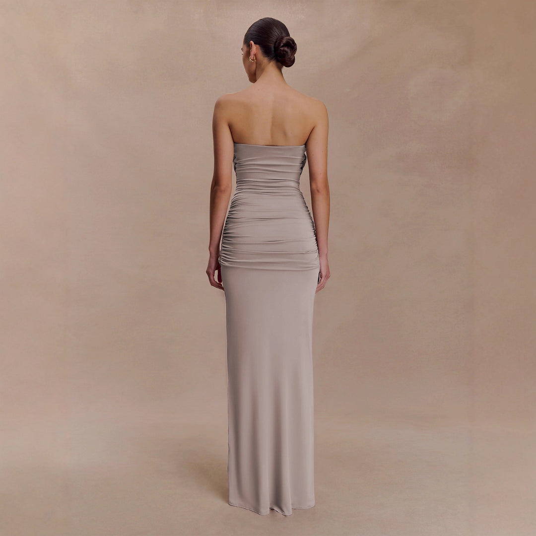 Women's Elegant Minimalist Evening Dress with Gatherings Lune London