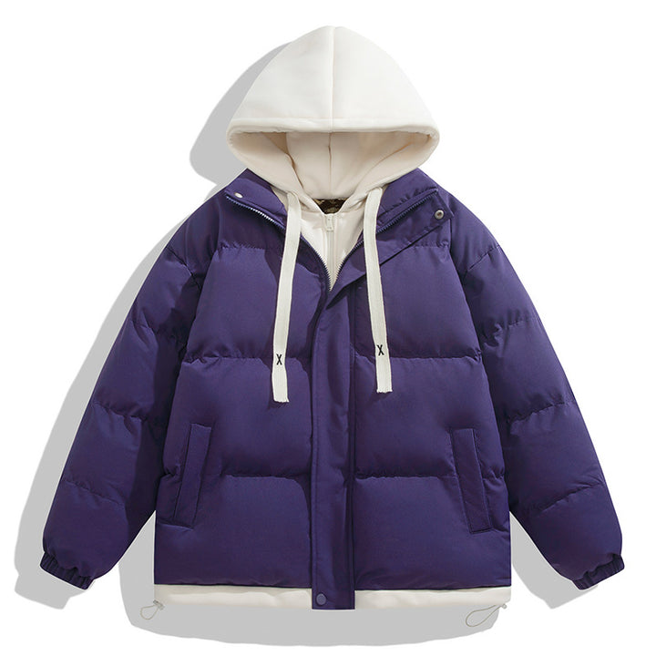 Ladies trendy puffer jacket with removable hood and practical pockets Lune London