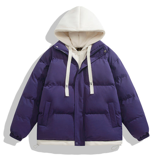 Ladies trendy puffer jacket with removable hood and practical pockets Lune London