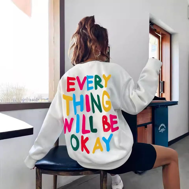 Sweat-shirt pour femmes avec lettrage coloré Chic & Stil