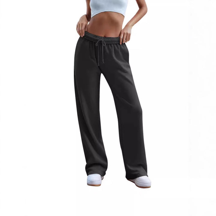 Wide sports jogger pants for women with adjustable drawstring Lune London